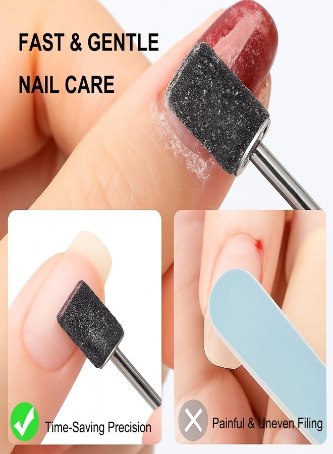 HomTop Nail Drill Bits, 145 Pcs Nail Drill Sanding Bands Set - 80# 120# 180# 240# Fine Grit File Sanding Bands for Acrylic Gel Nails, Manicure & Pedicure Nail Tech Tools - Image 4
